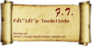 Fülöp Teodolinda névjegykártya